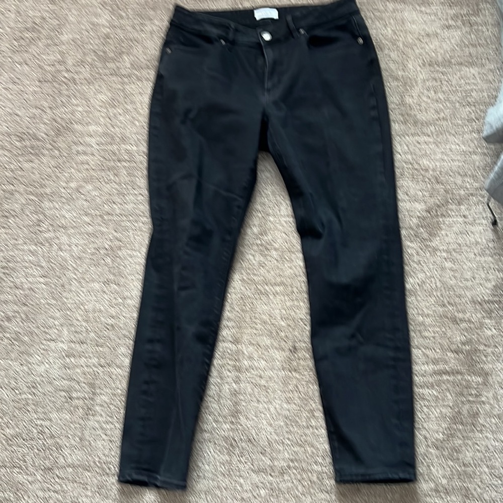 Loft Outlet Black/Gray Curvy Skinny Jeans
